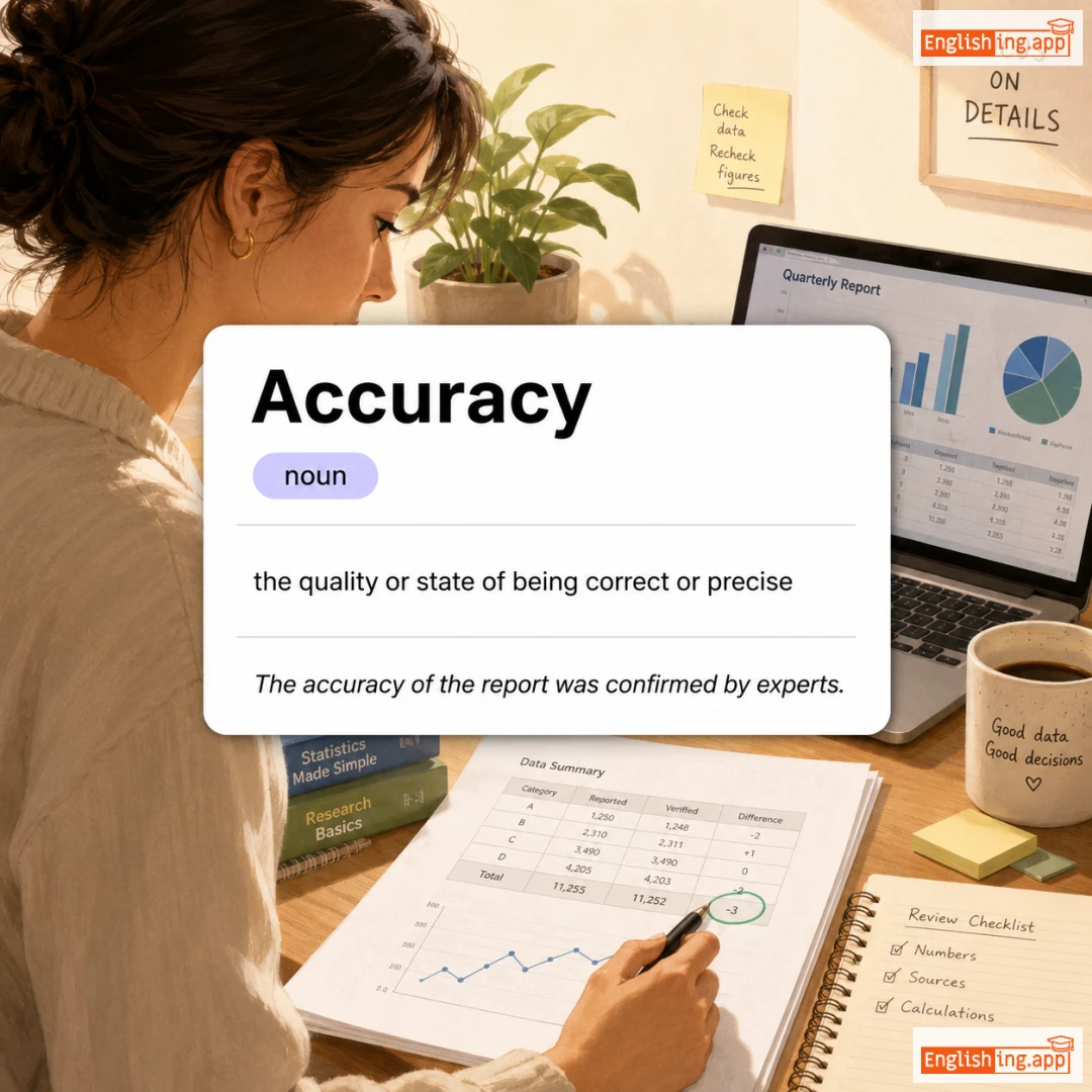 Accuracy definition card — visual illustration of the meaning