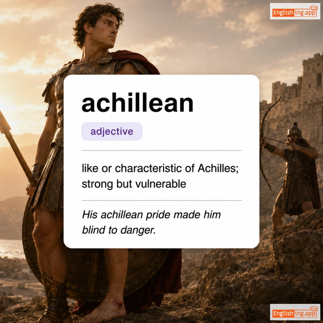 achillean definition card — visual illustration of the meaning