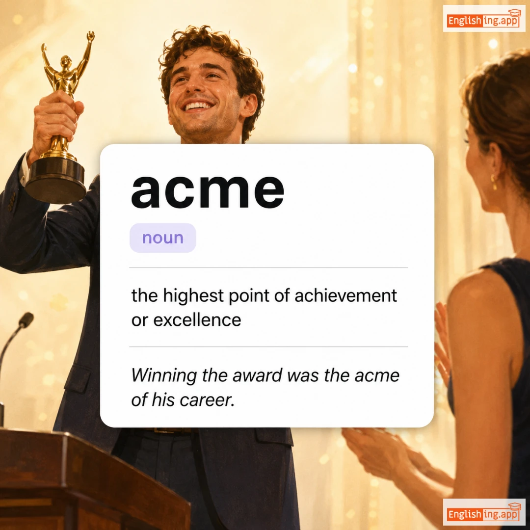 acme definition card — visual illustration of the meaning