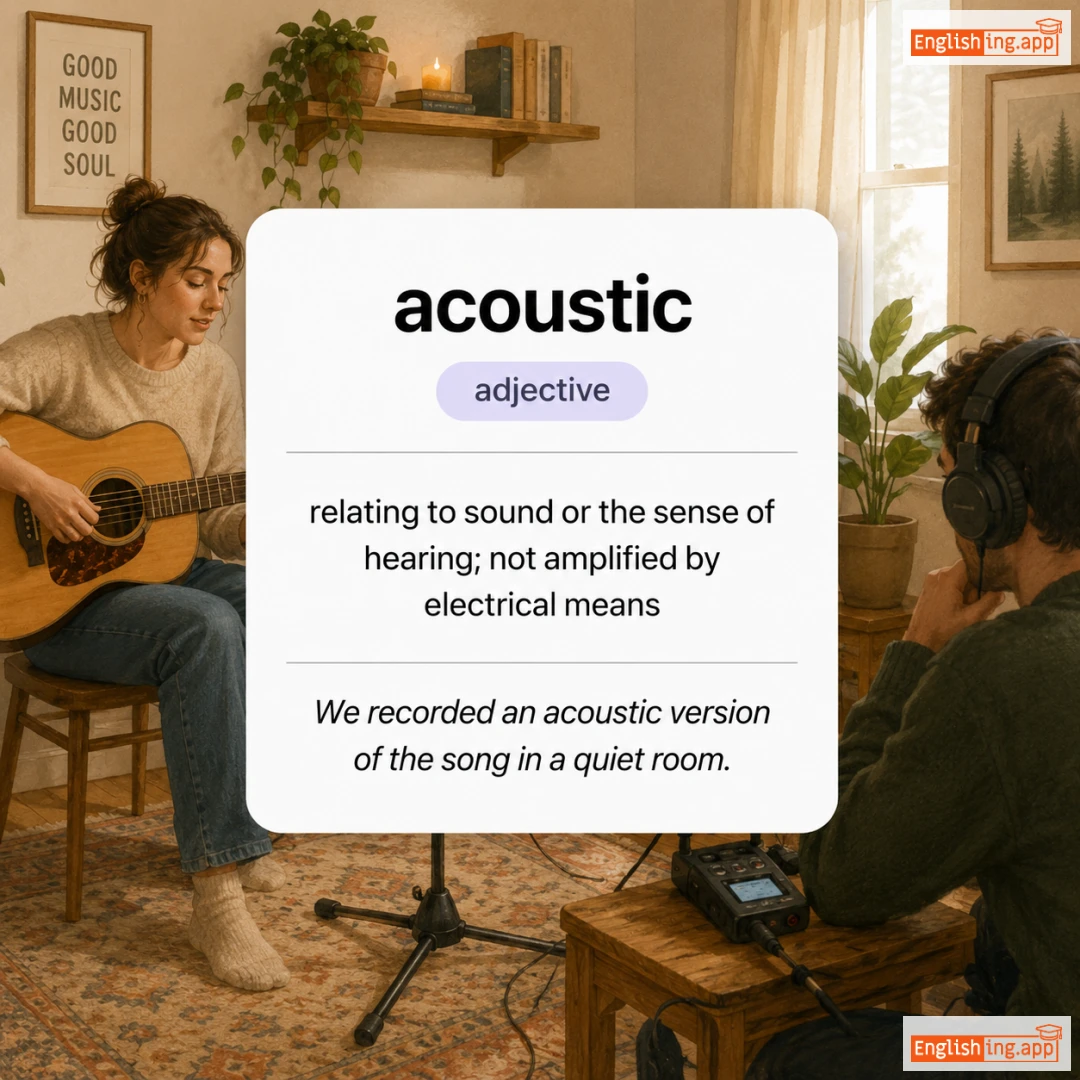 acoustic definition card — visual illustration of the meaning