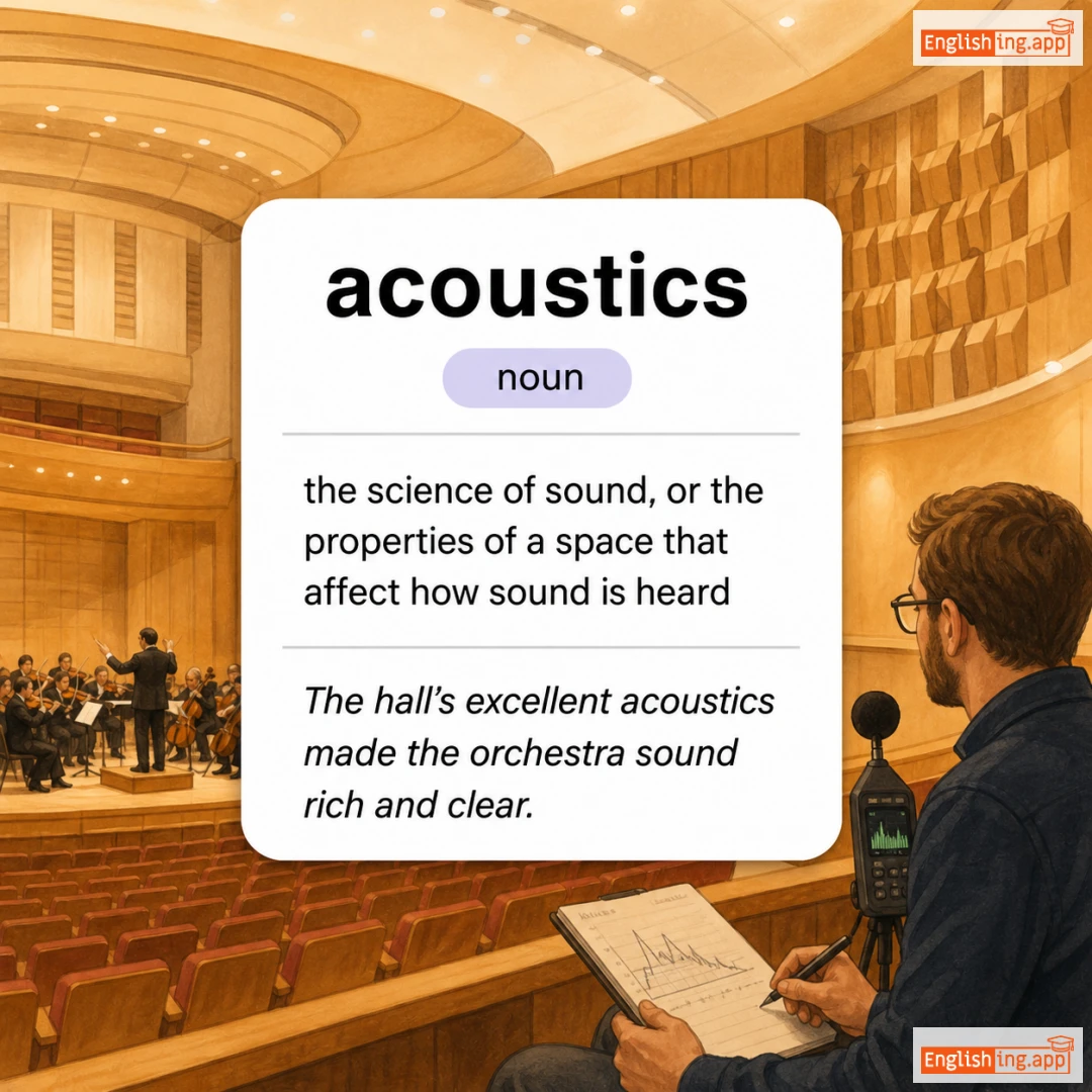 acoustics definition card — visual illustration of the meaning