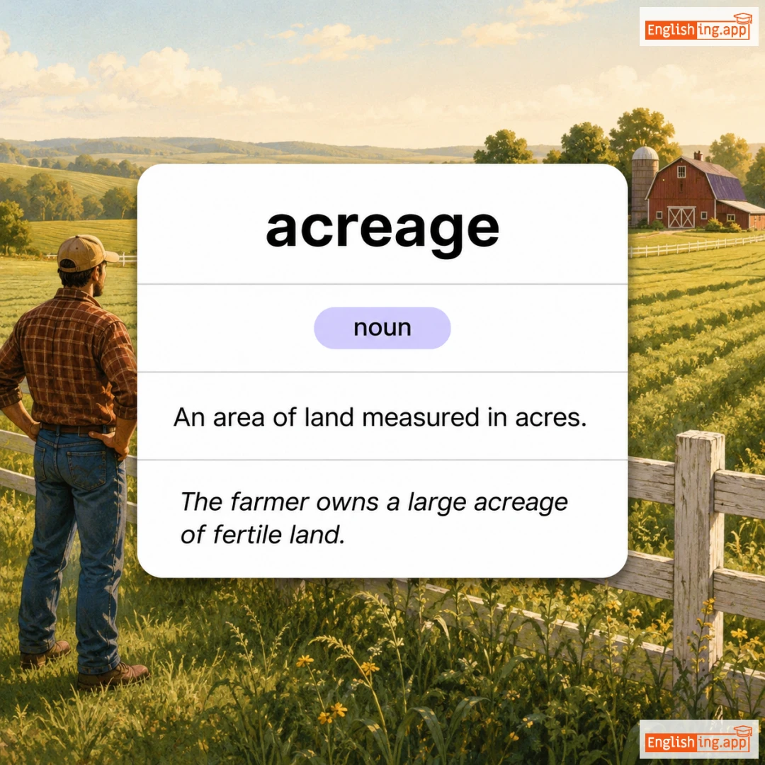 acreage definition card — visual illustration of the meaning