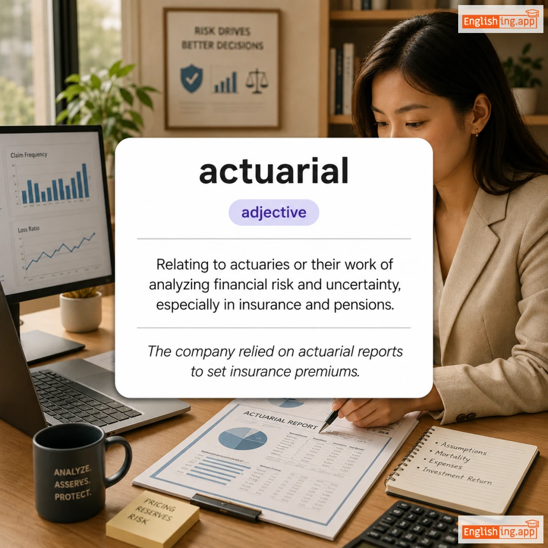 actuarial definition card — visual illustration of the meaning