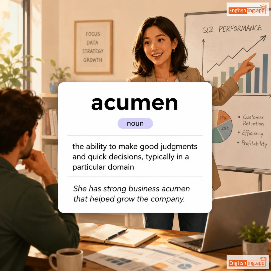 acumen definition card — visual illustration of the meaning