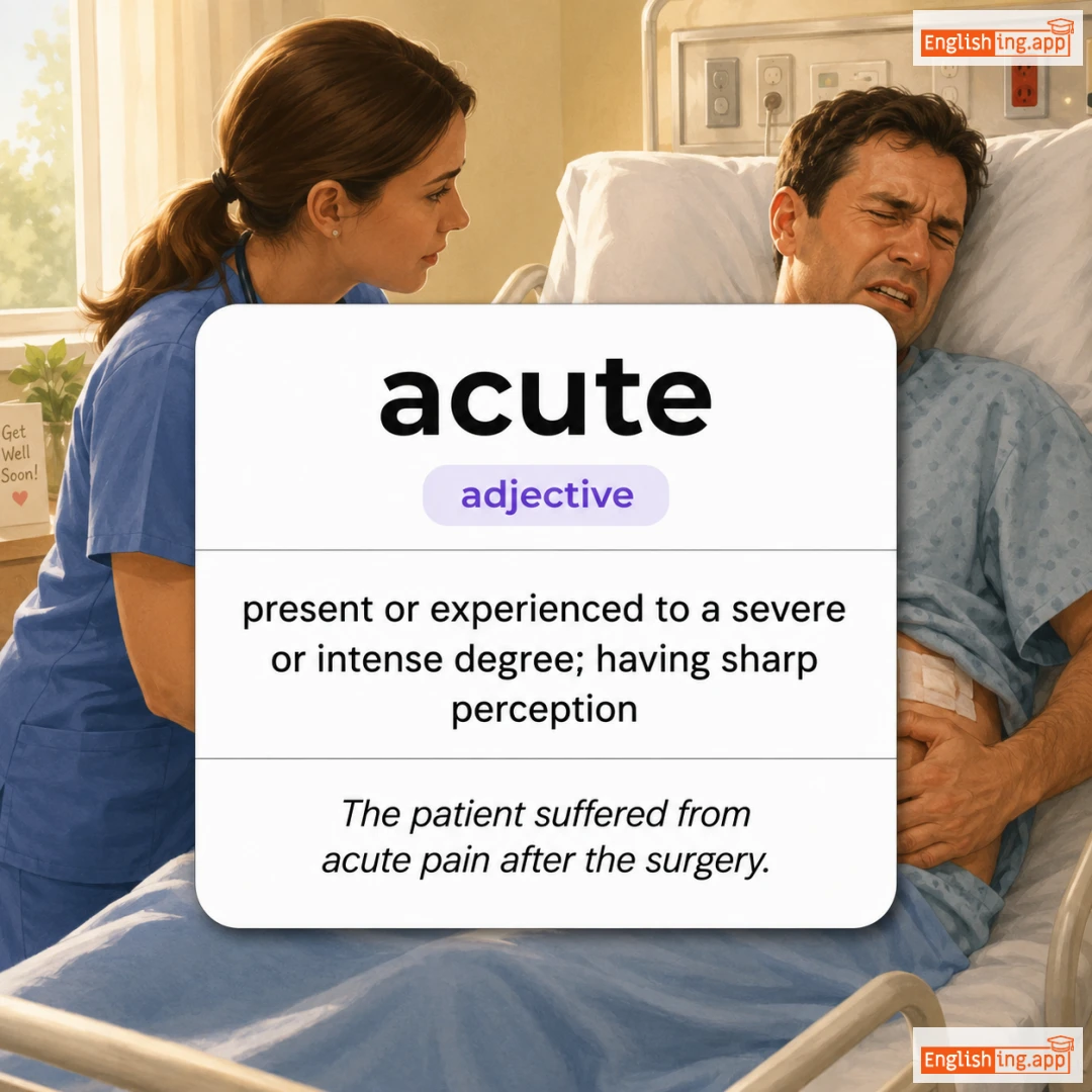 acute definition card — visual illustration of the meaning
