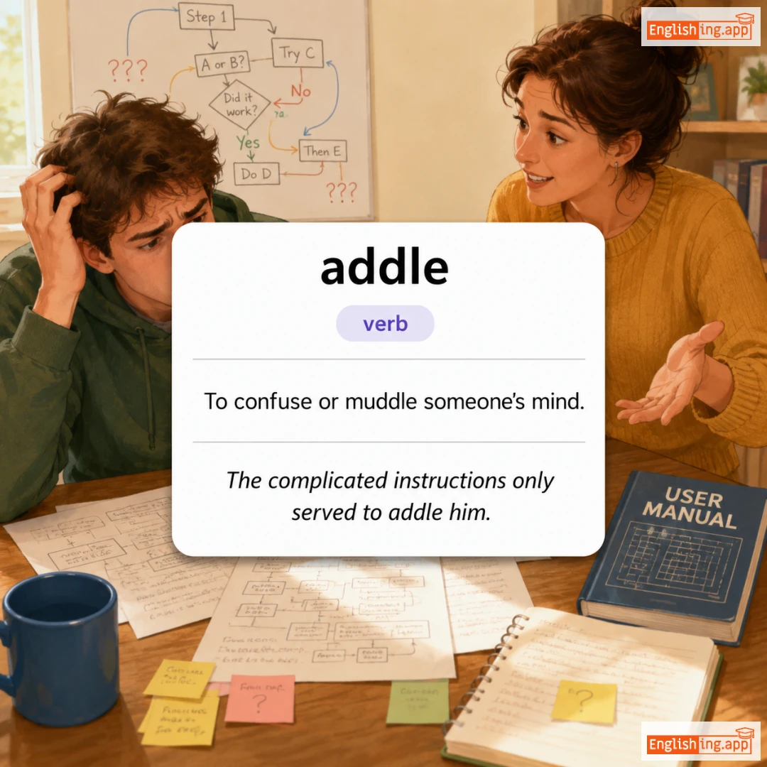 addle definition card — visual illustration of the meaning