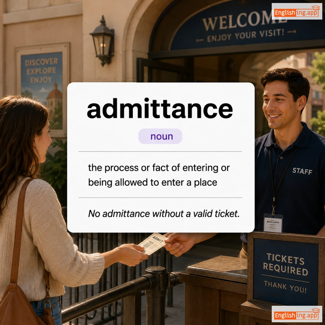 admittance definition card — visual illustration of the meaning