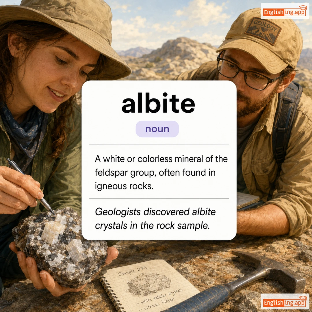 albite definition card — visual illustration of the meaning