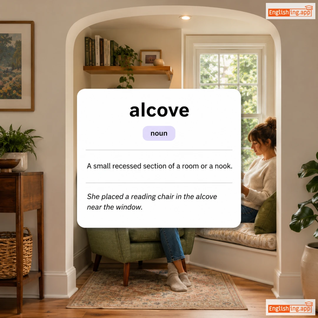 alcove definition card — visual illustration of the meaning