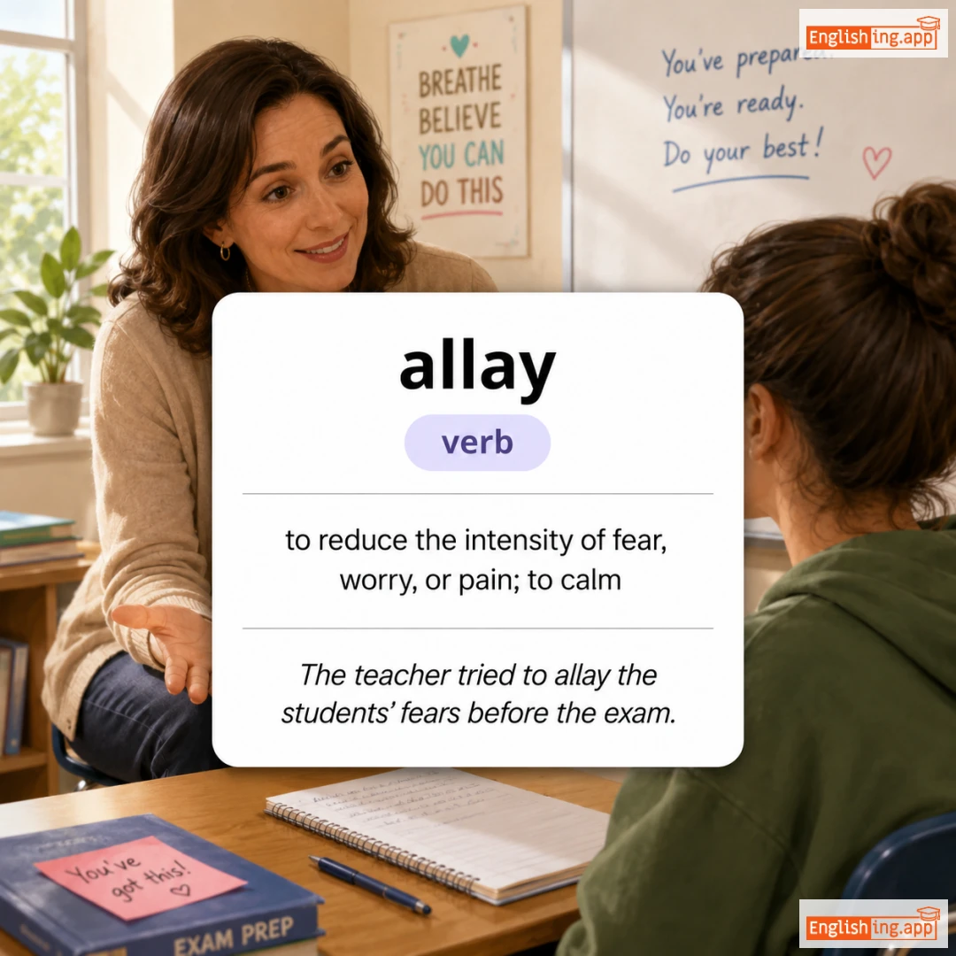 allay definition card — visual illustration of the meaning