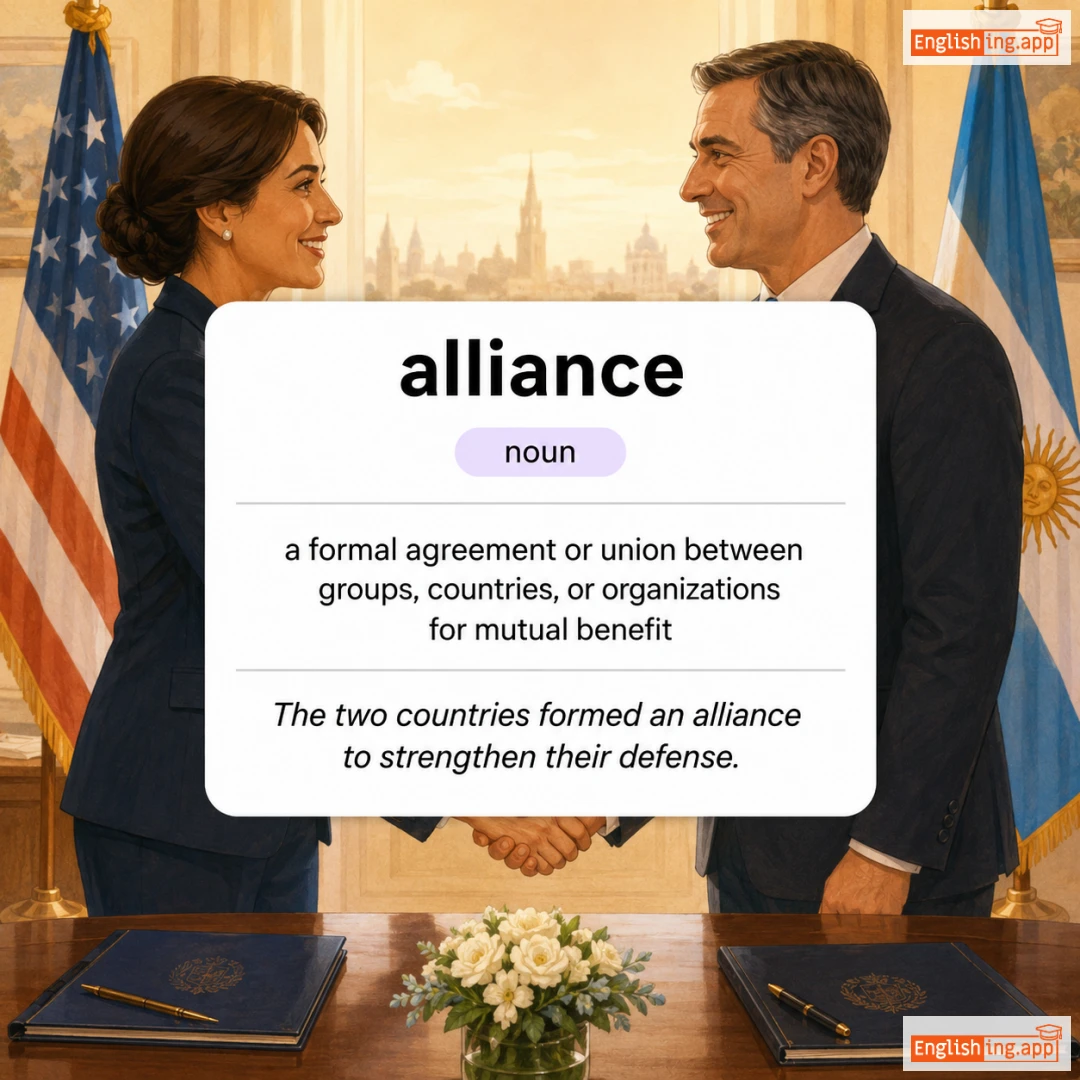alliance definition card — visual illustration of the meaning