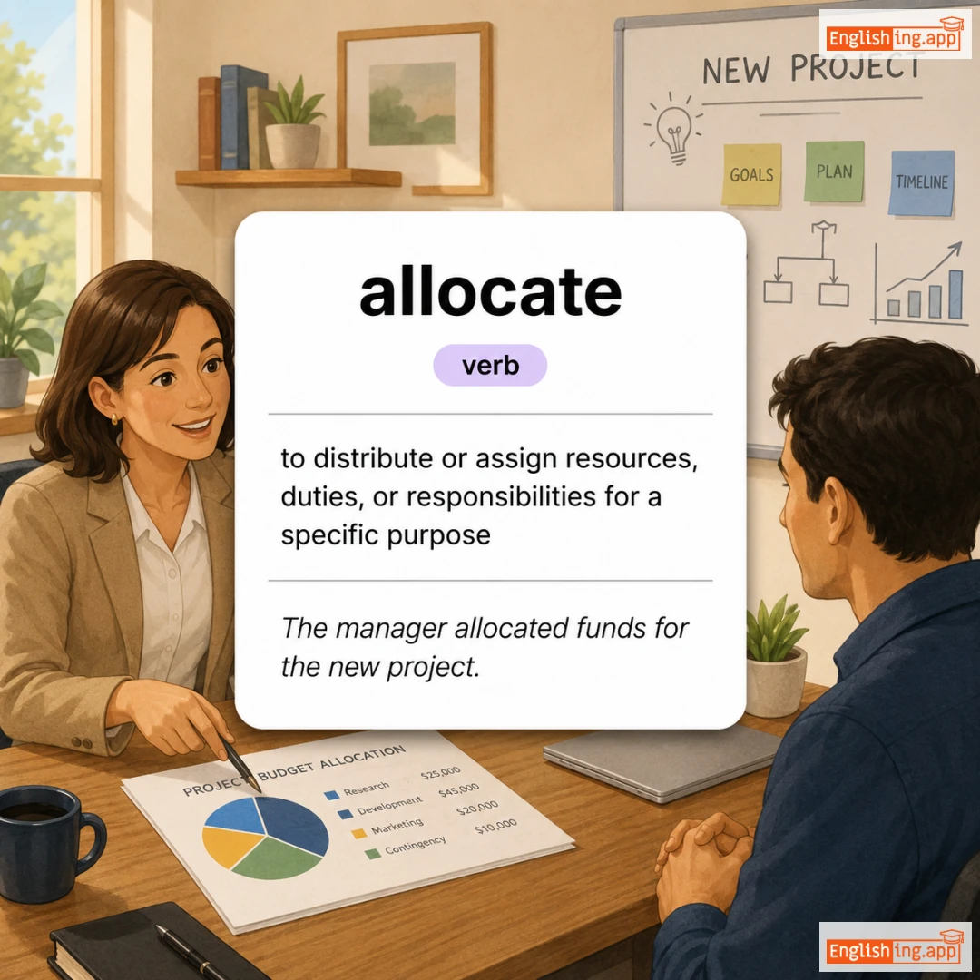 allocate definition card — visual illustration of the meaning