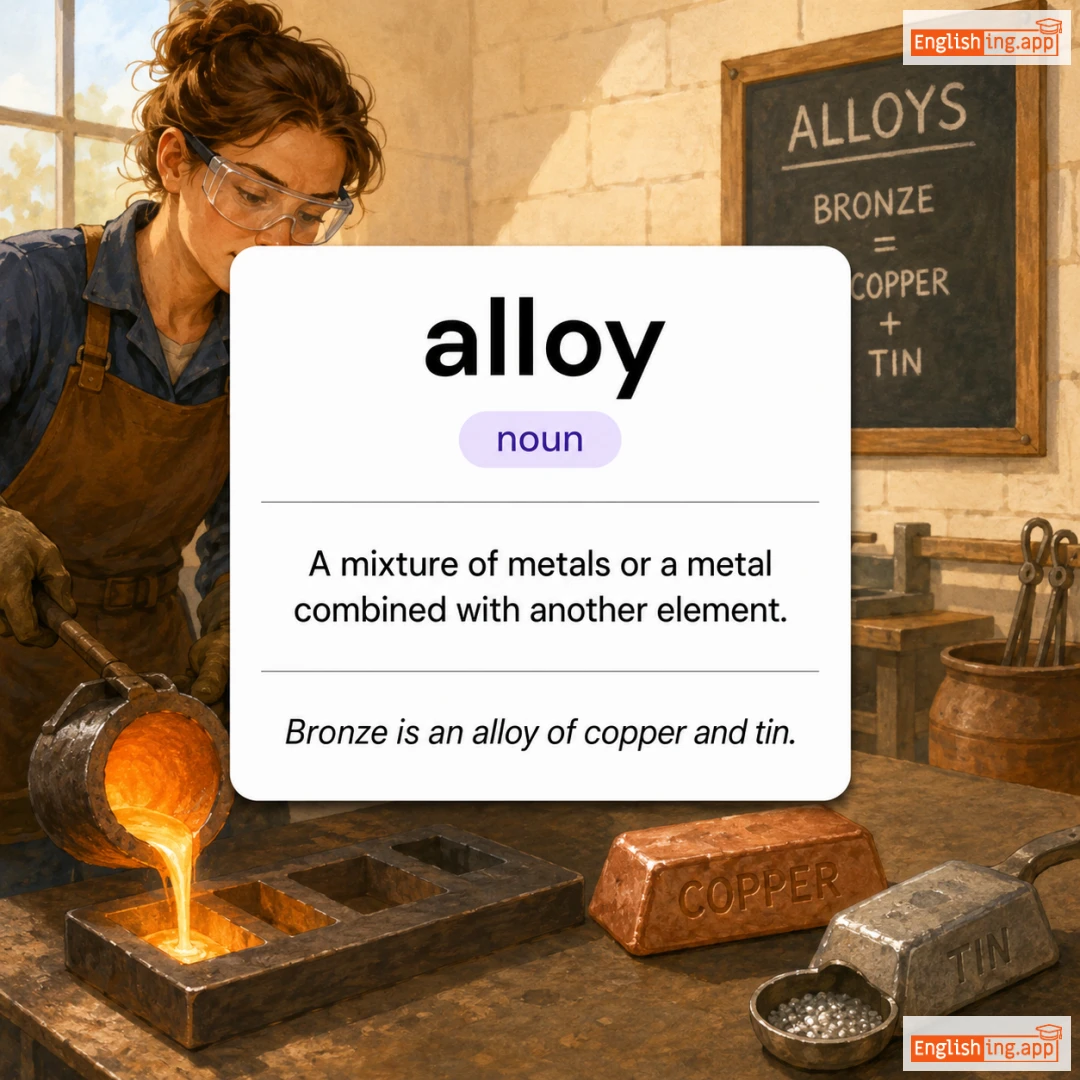 alloy definition card — visual illustration of the meaning
