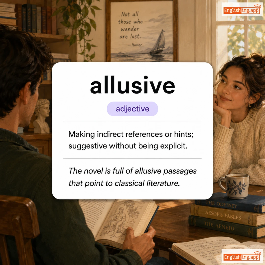 allusive definition card — visual illustration of the meaning