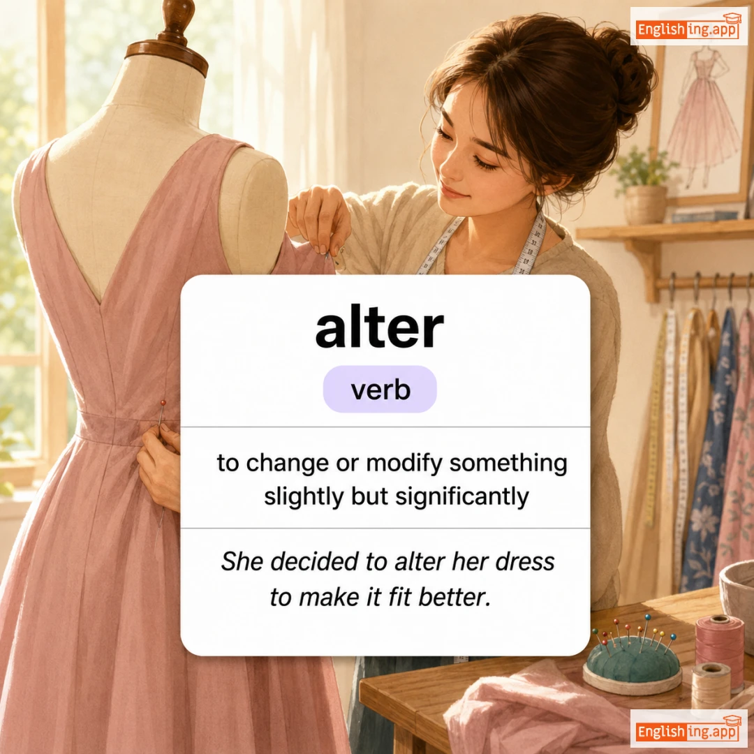 alter definition card — visual illustration of the meaning