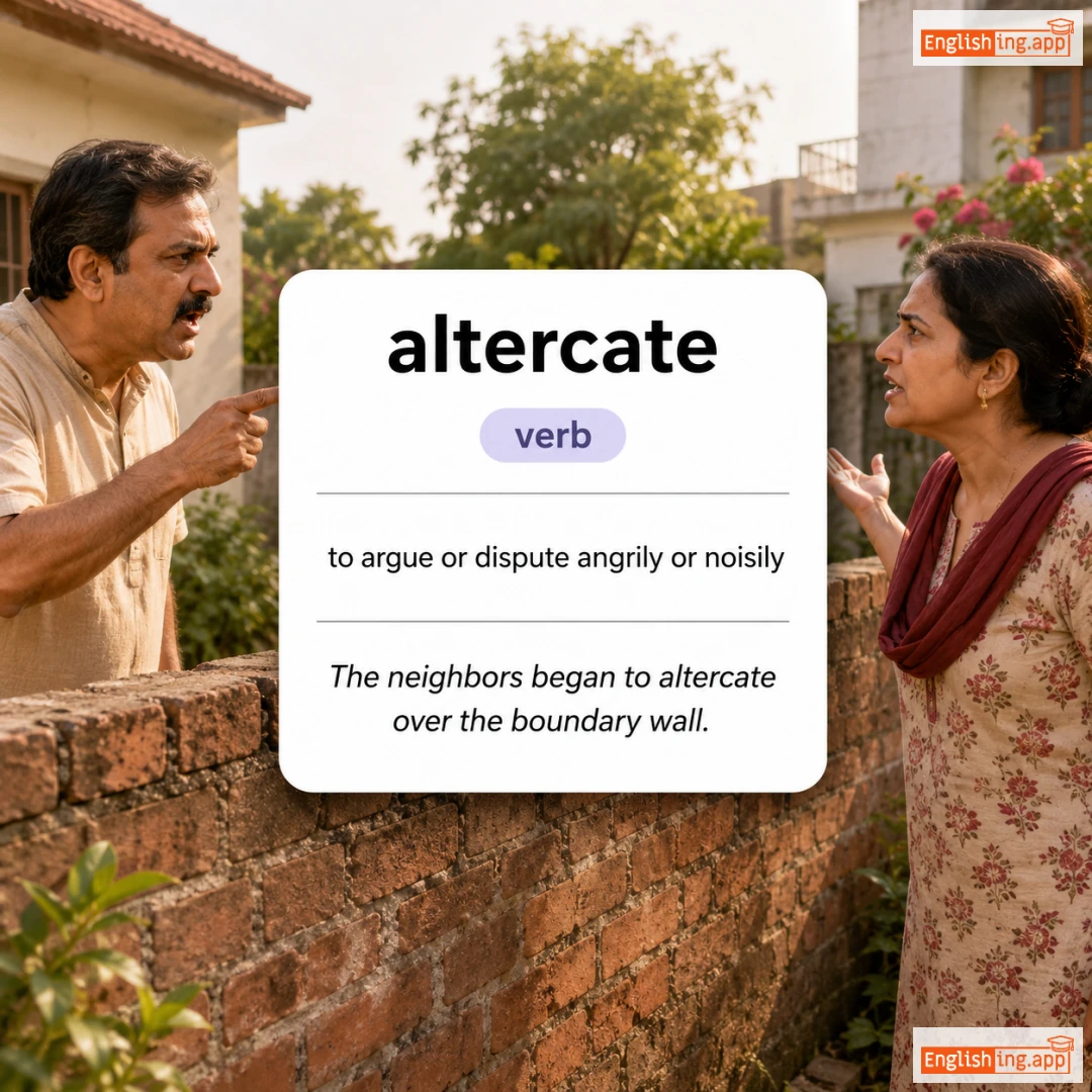 altercate definition card — visual illustration of the meaning