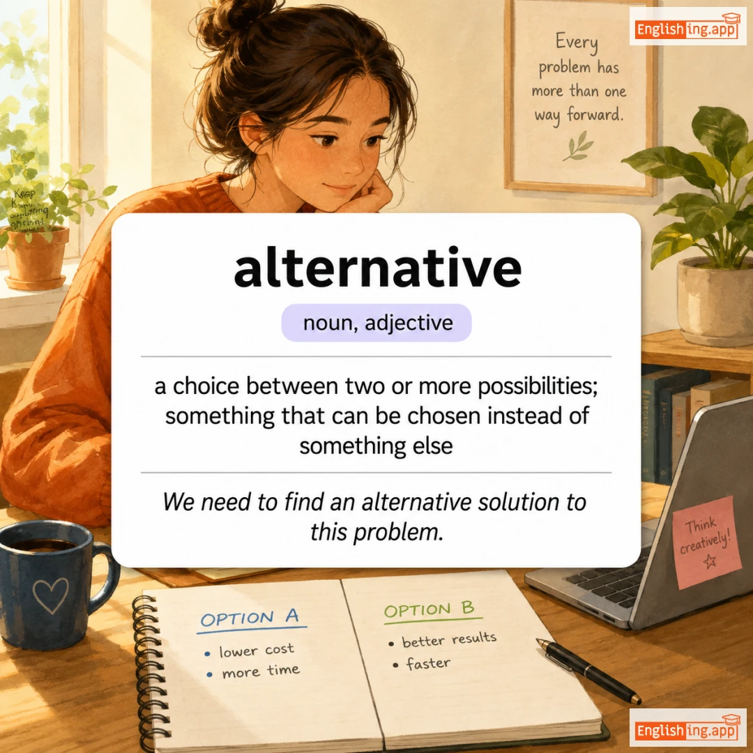 alternative definition card — visual illustration of the meaning
