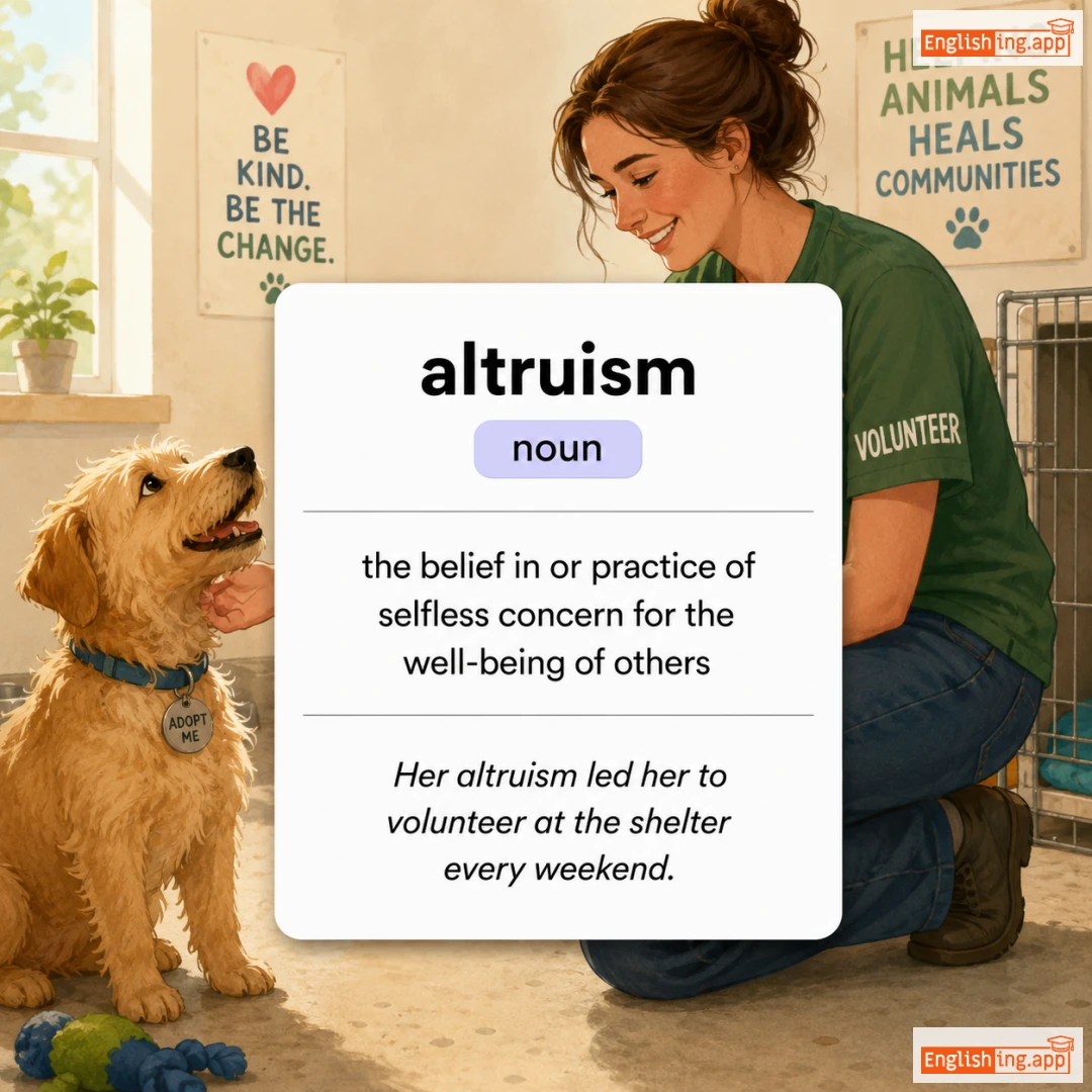 altruism definition card — visual illustration of the meaning