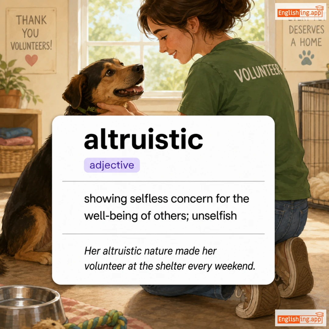 altruistic definition card — visual illustration of the meaning
