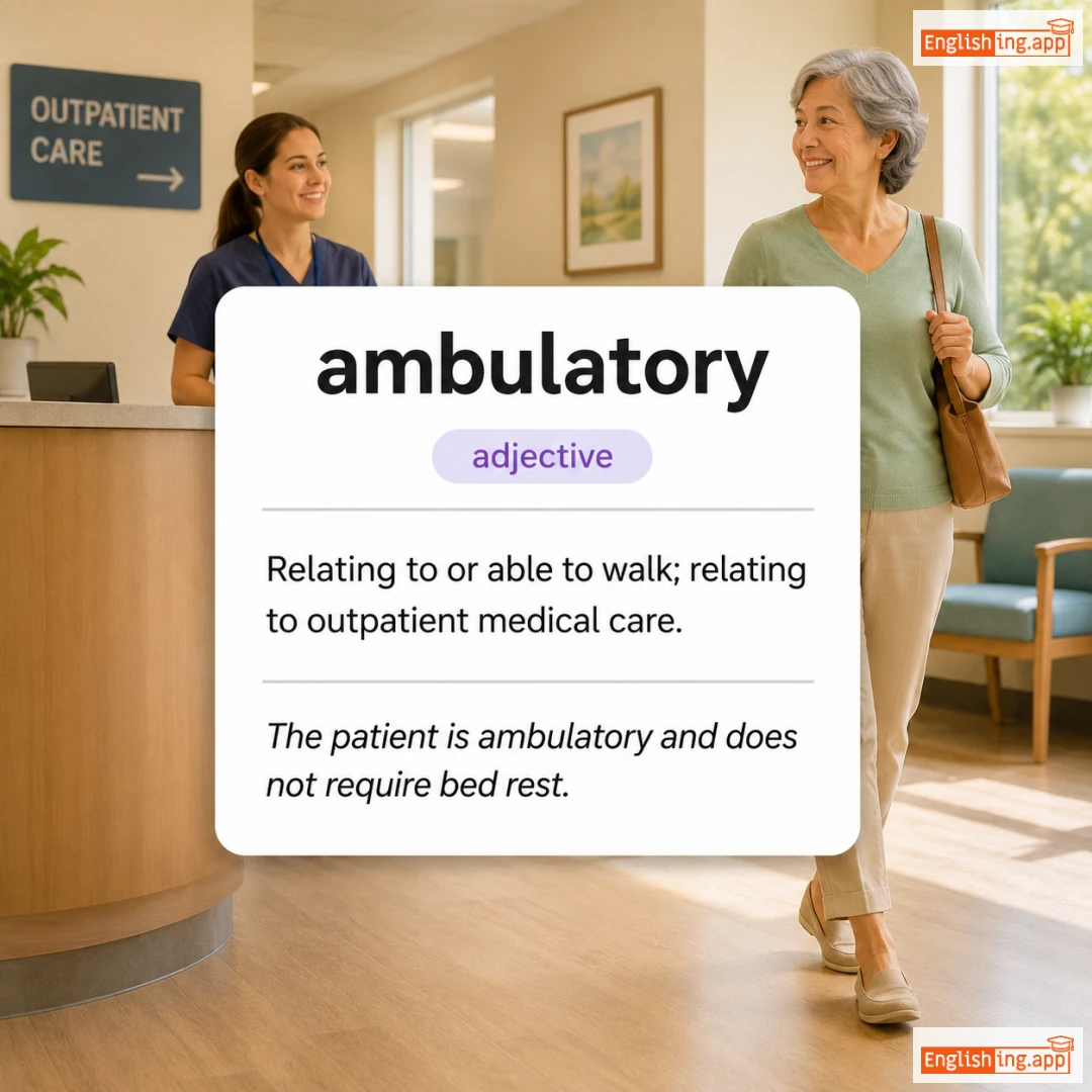 ambulatory definition card — visual illustration of the meaning