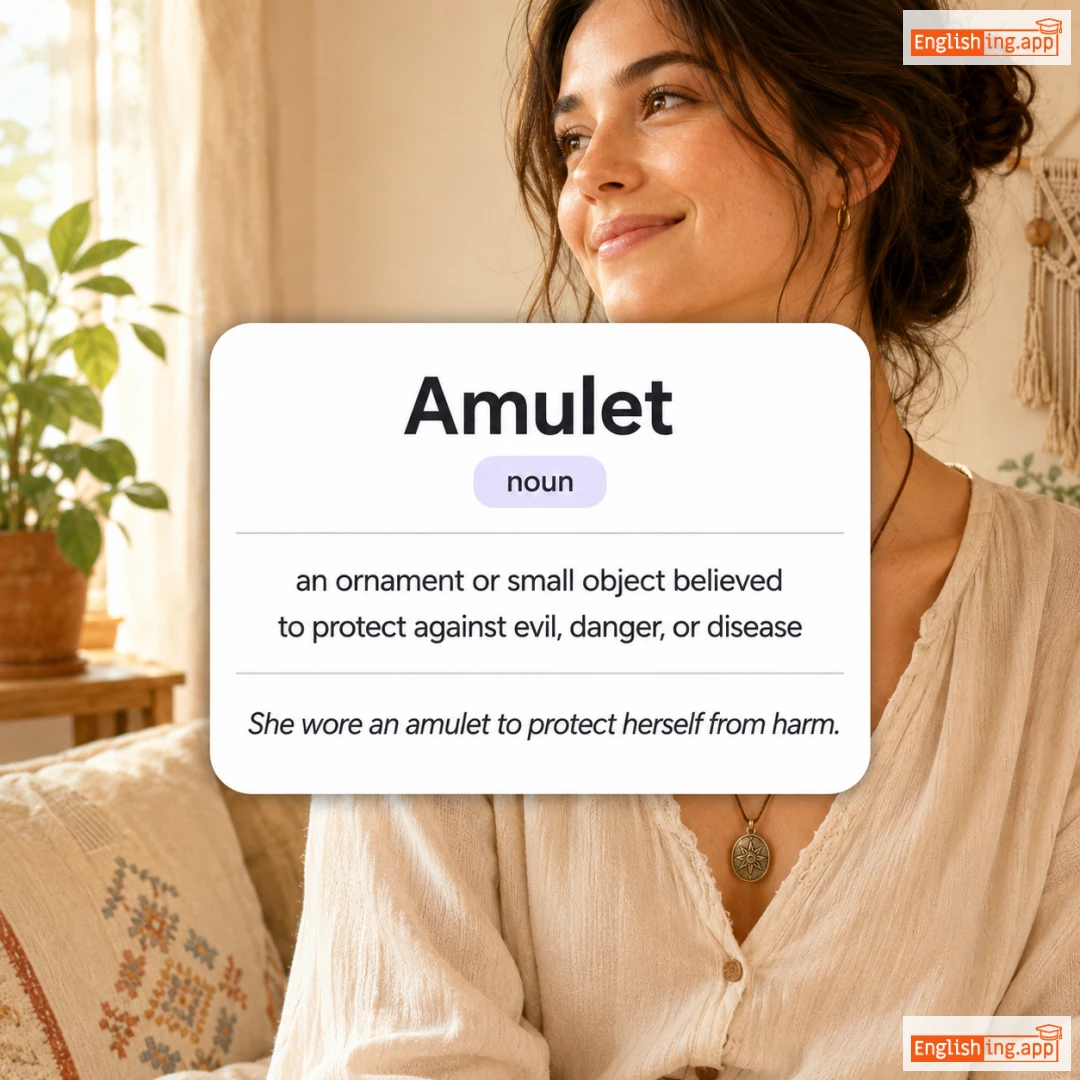 Amulet definition card — visual illustration of the meaning