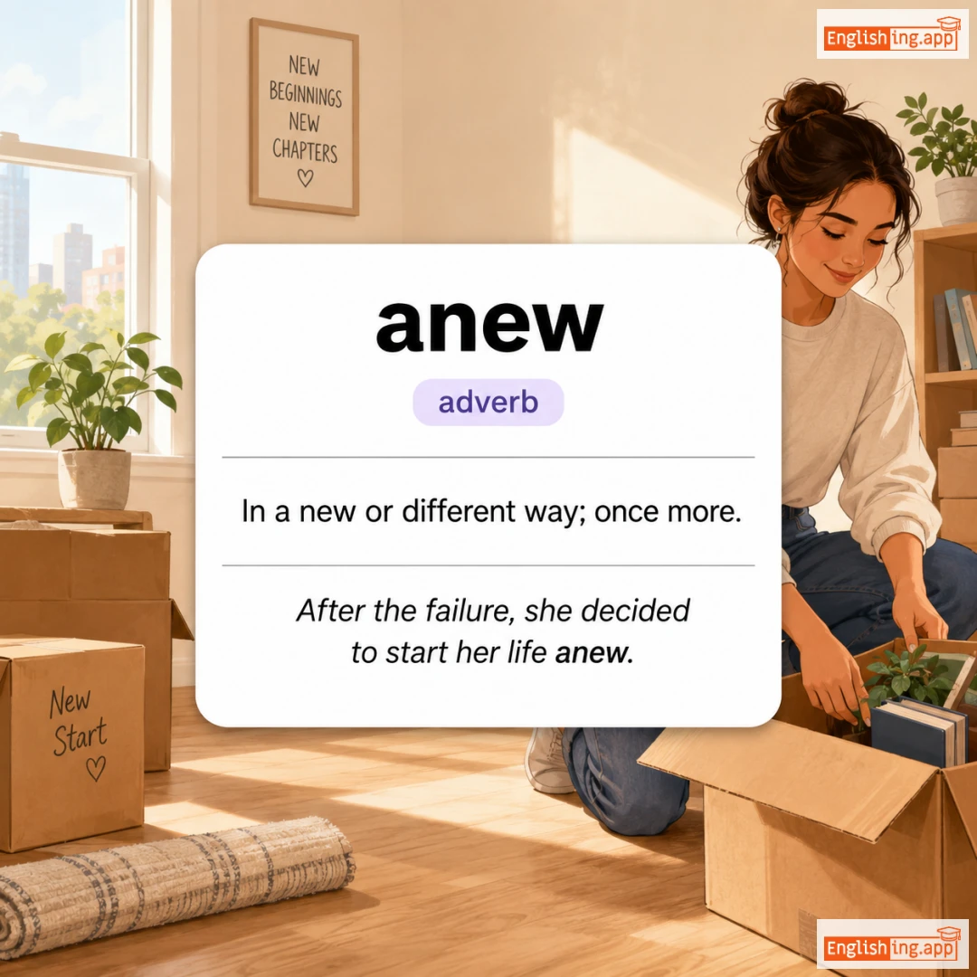 anew definition card — visual illustration of the meaning