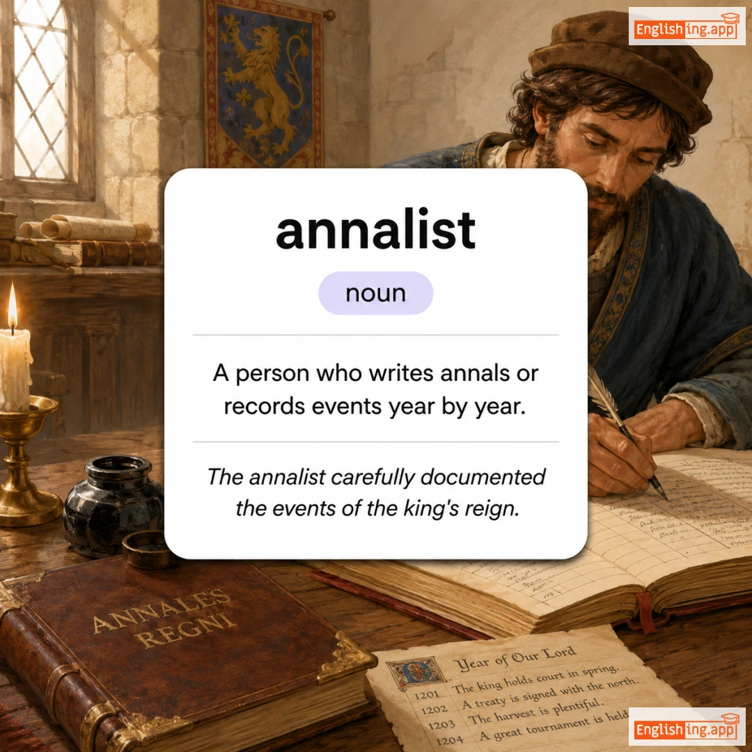 annalist definition card — visual illustration of the meaning