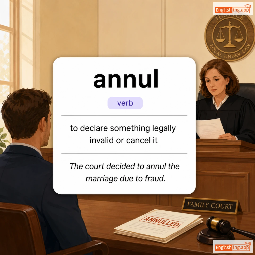 annul definition card — visual illustration of the meaning