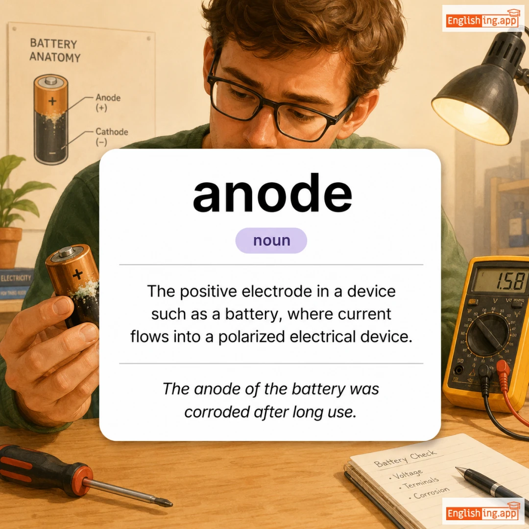 anode definition card — visual illustration of the meaning