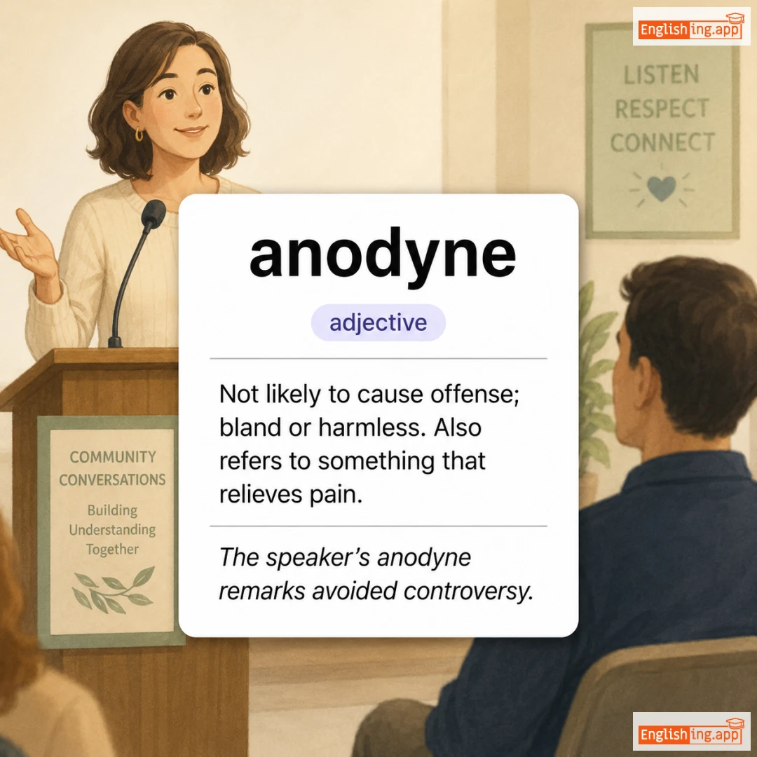 anodyne definition card — visual illustration of the meaning