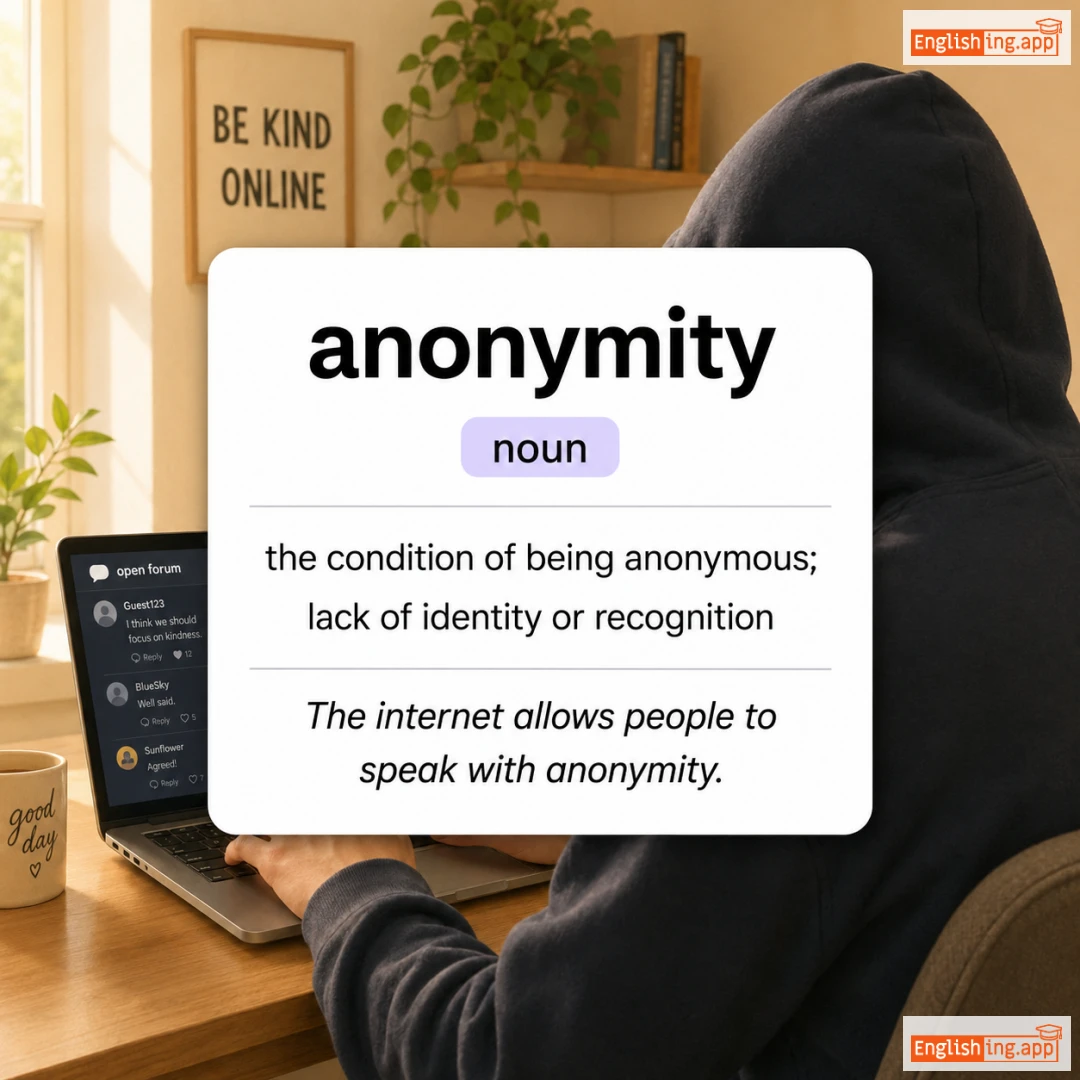 anonymity definition card — visual illustration of the meaning