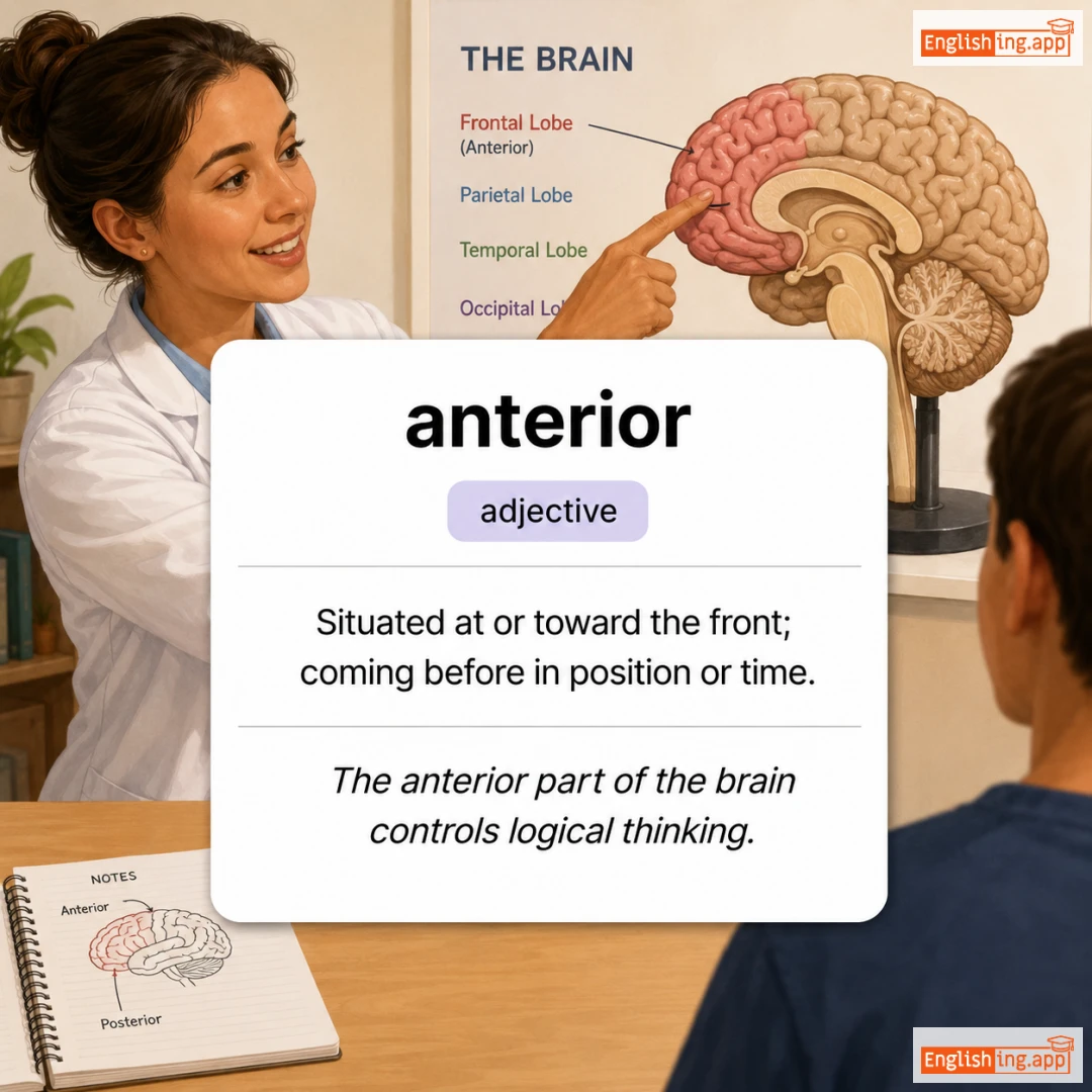 anterior definition card — visual illustration of the meaning