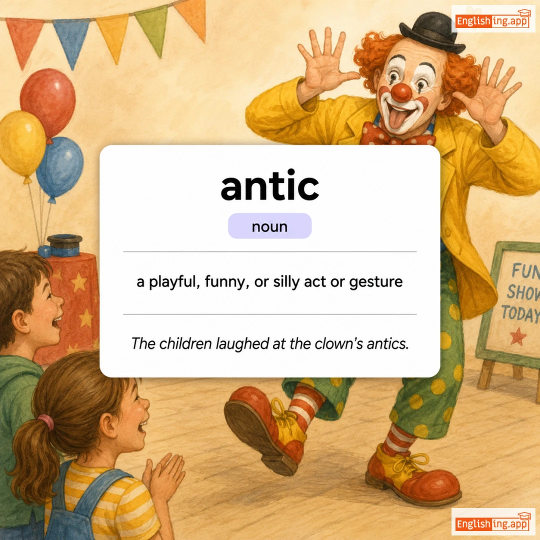 antic definition card — visual illustration of the meaning