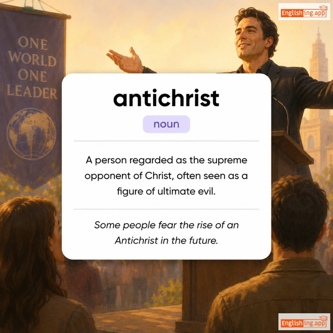 antichrist definition card — visual illustration of the meaning