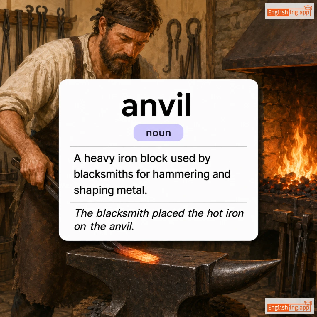 anvil definition card — visual illustration of the meaning