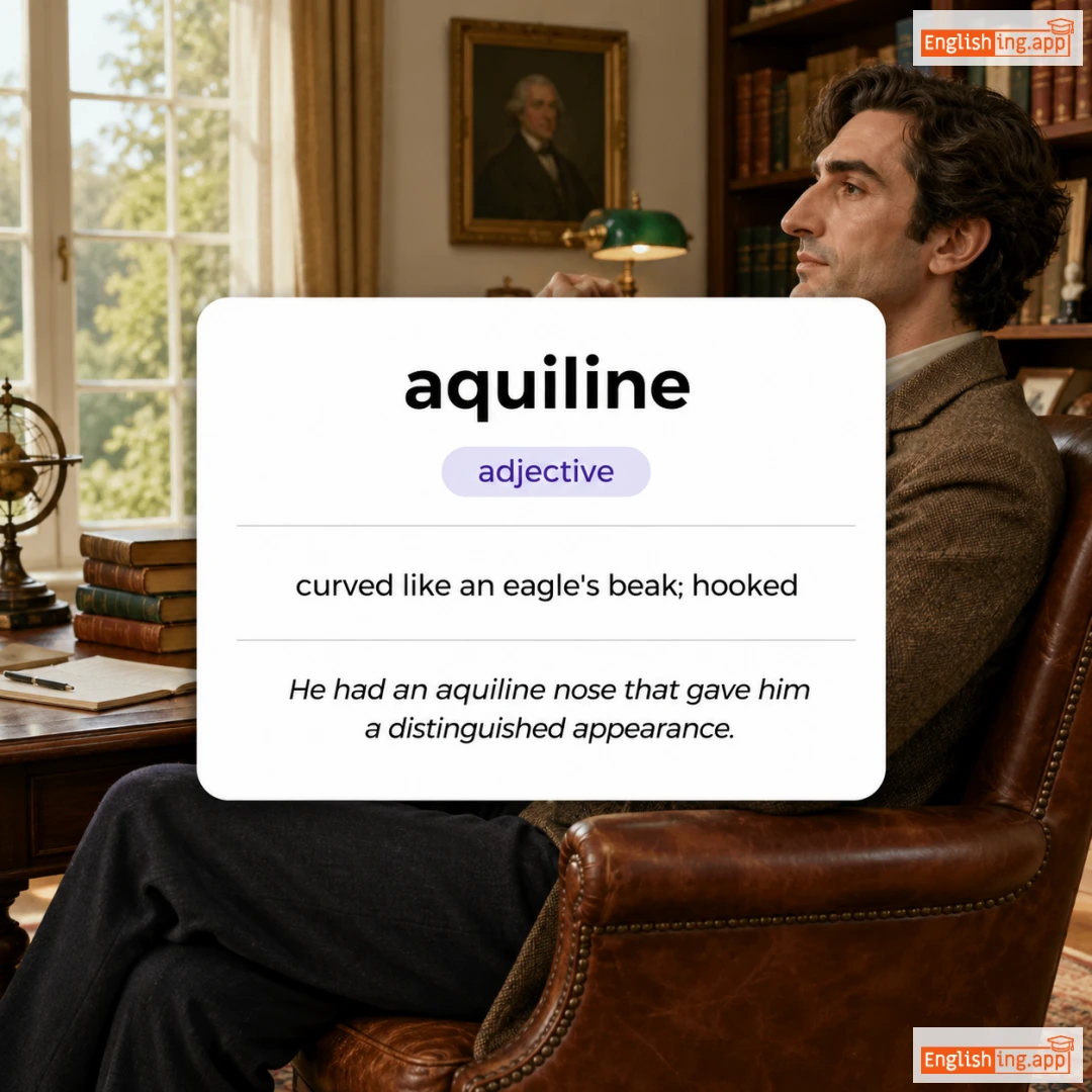 aquiline definition card — visual illustration of the meaning