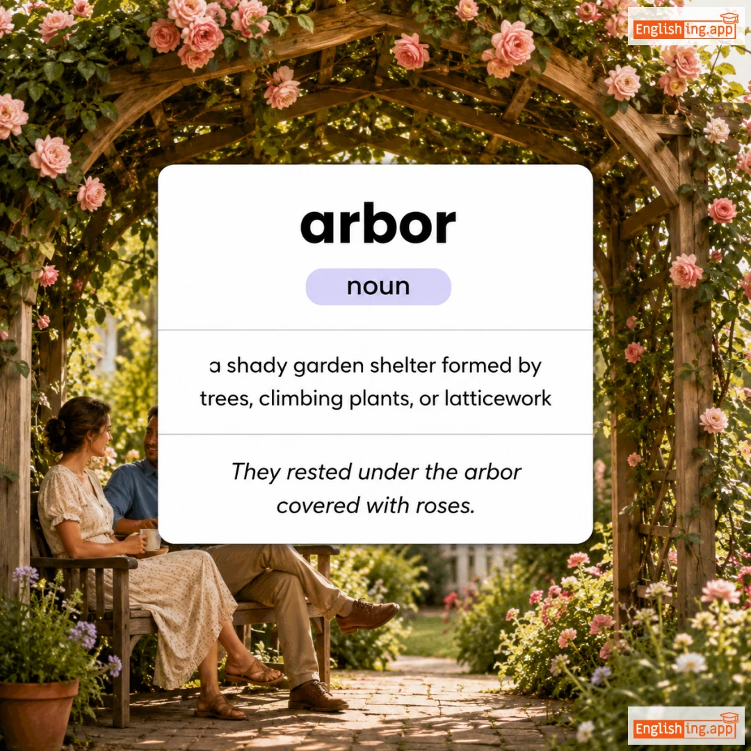 arbor definition card — visual illustration of the meaning