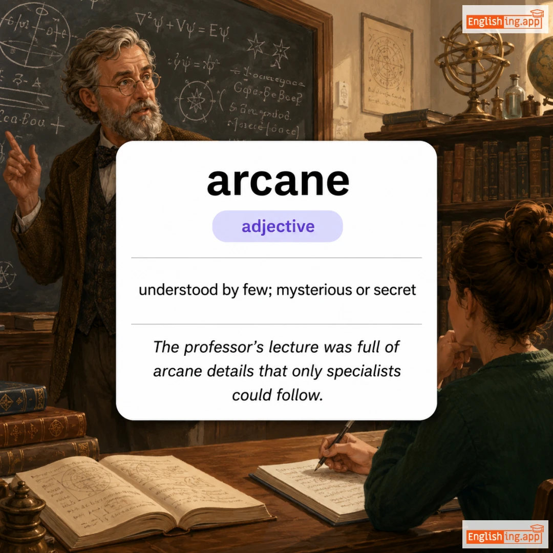 arcane definition card — visual illustration of the meaning