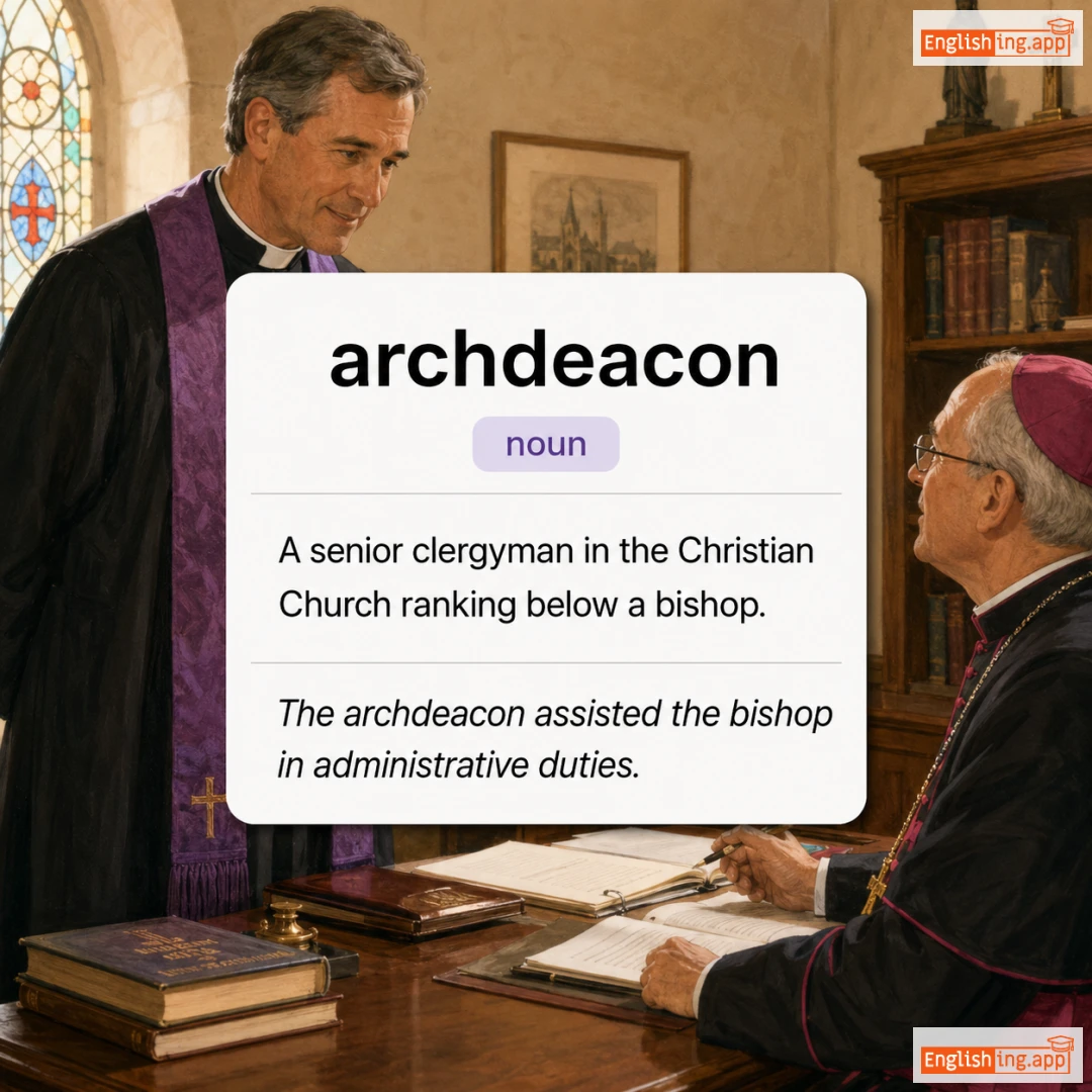archdeacon definition card — visual illustration of the meaning