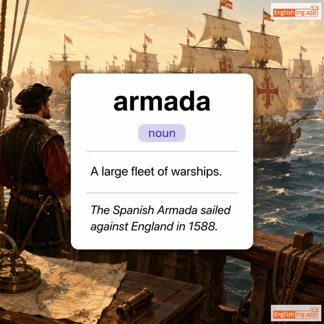 armada definition card — visual illustration of the meaning