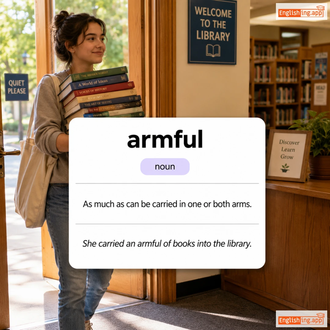 armful definition card — visual illustration of the meaning