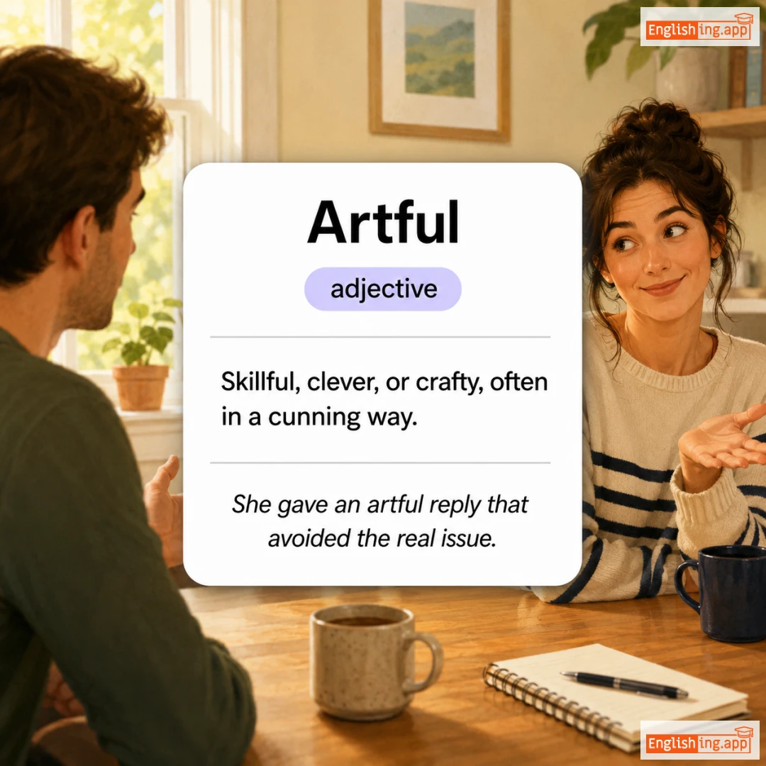 Artful definition card — visual illustration of the meaning