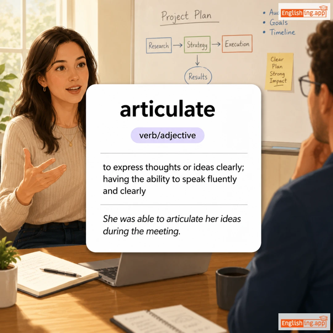 articulate definition card — visual illustration of the meaning