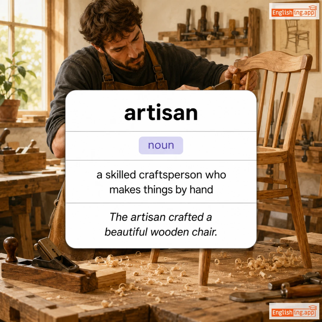 artisan definition card — visual illustration of the meaning