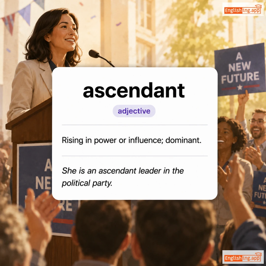 ascendant definition card — visual illustration of the meaning