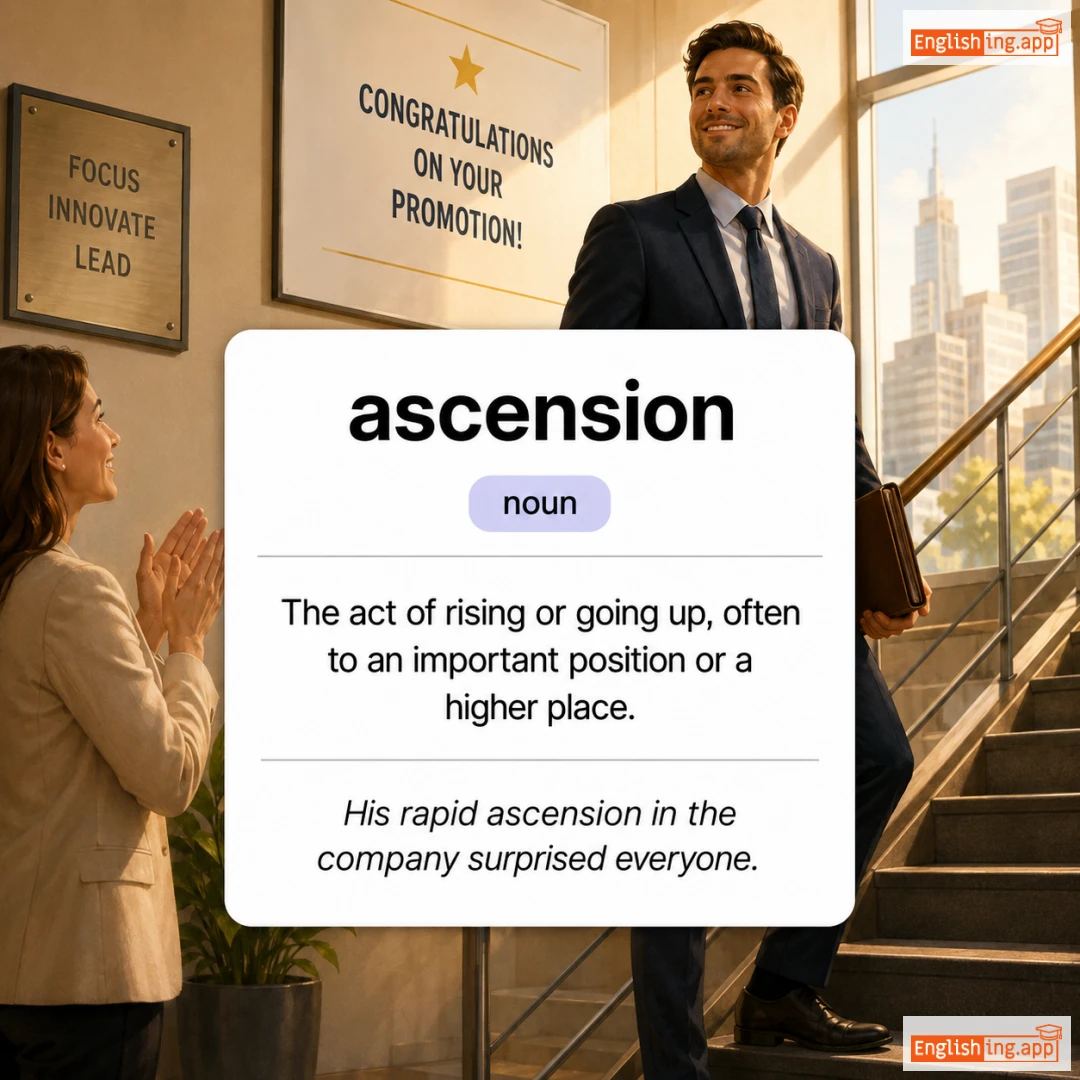 ascension definition card — visual illustration of the meaning