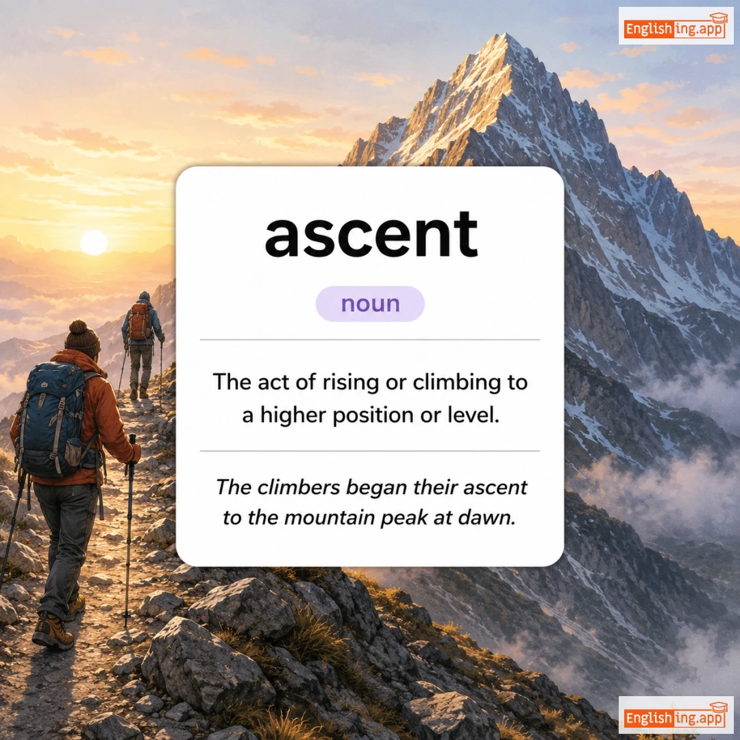 ascent definition card — visual illustration of the meaning