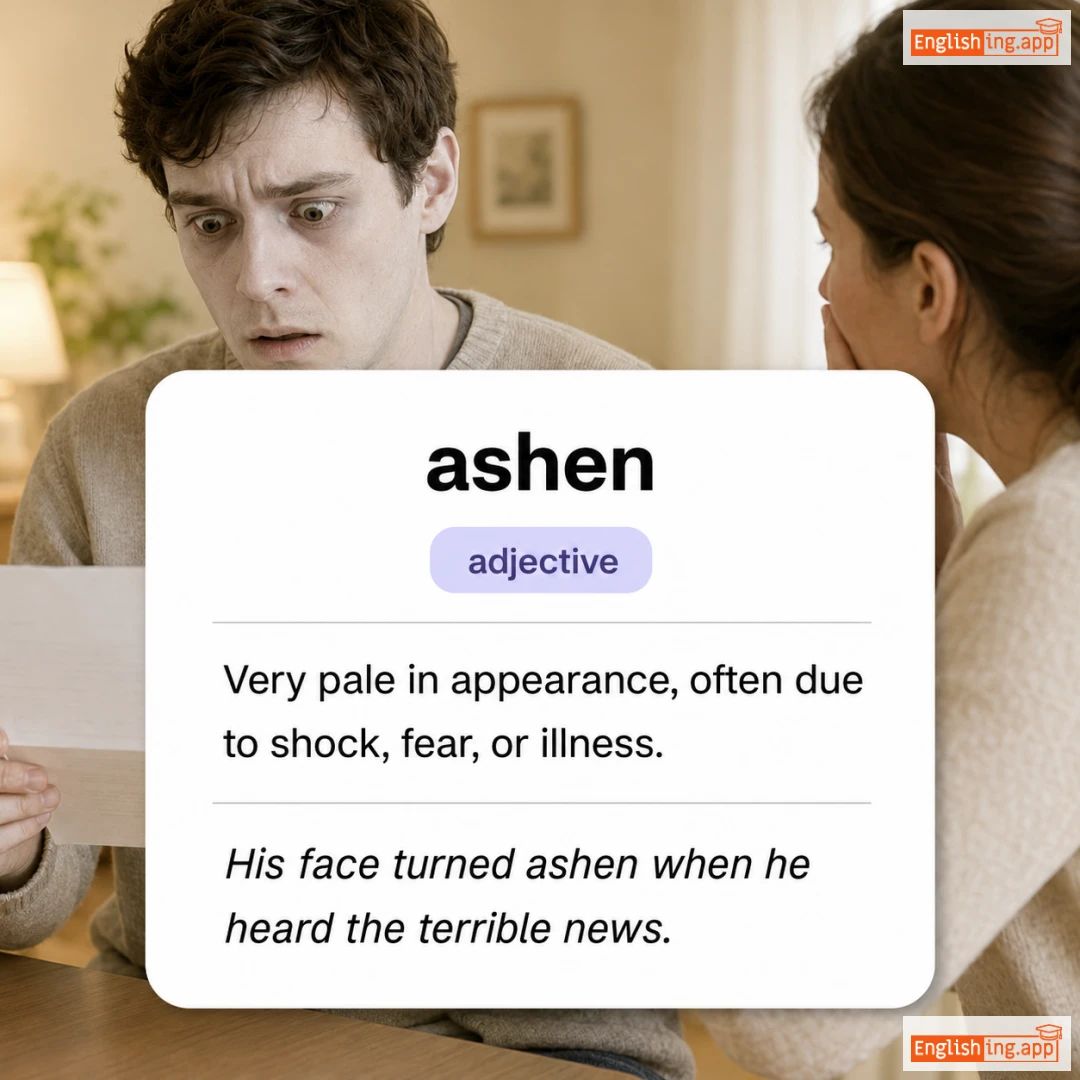 ashen definition card — visual illustration of the meaning