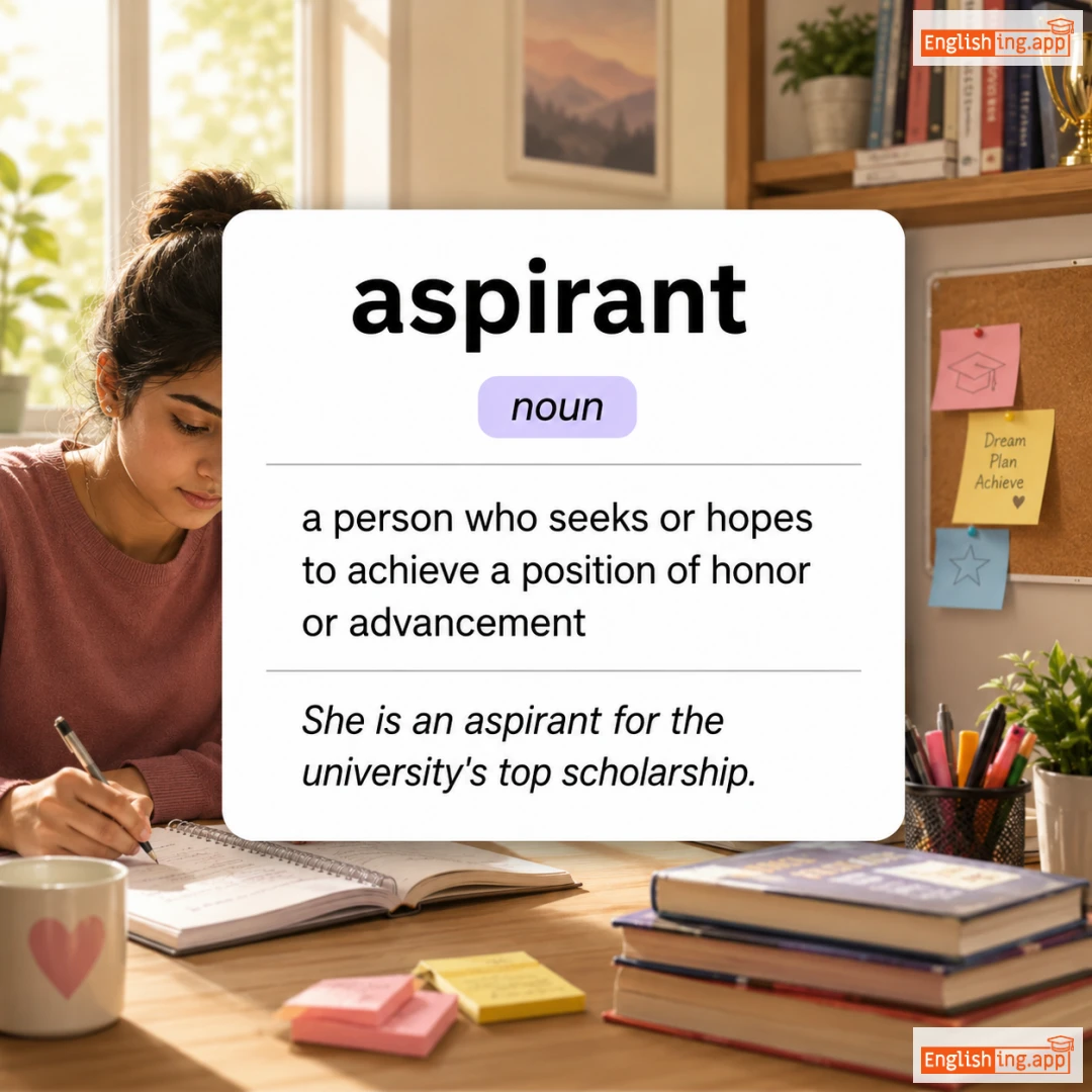aspirant definition card — visual illustration of the meaning
