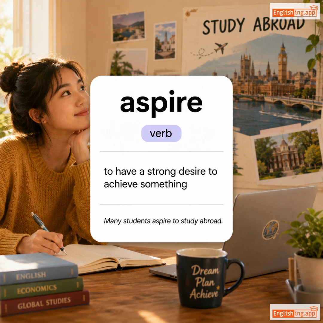 aspire definition card — visual illustration of the meaning